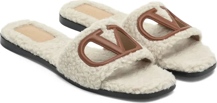 Cut-Out Leather Slides