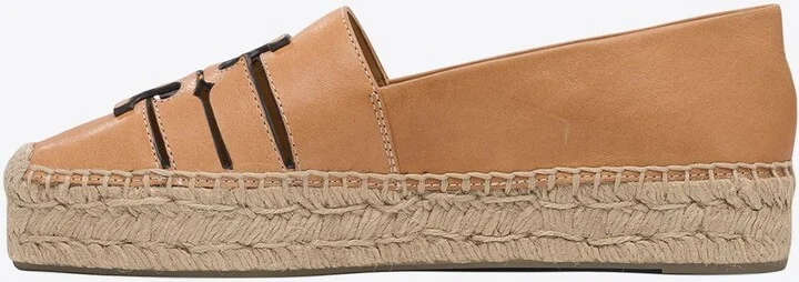 Cut-Out Logo Leather Espadrilles - Image 2