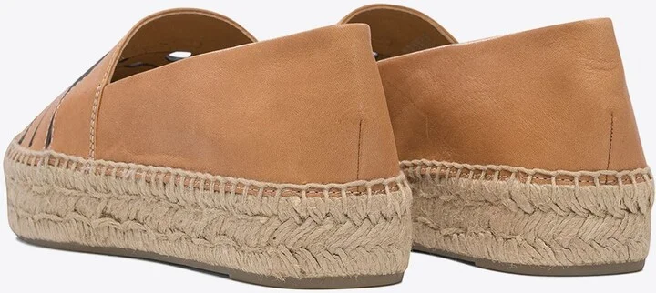Cut-Out Logo Leather Espadrilles - Image 3