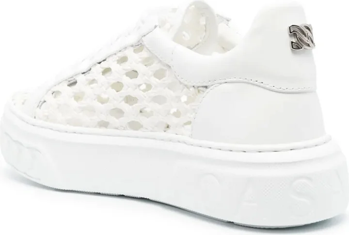 Cut-Out Low-Top Leather Sneakers - Image 3