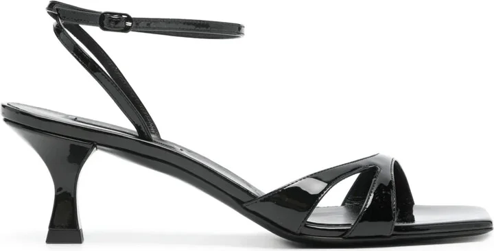 Cut-Out Patent-Leather Sandals