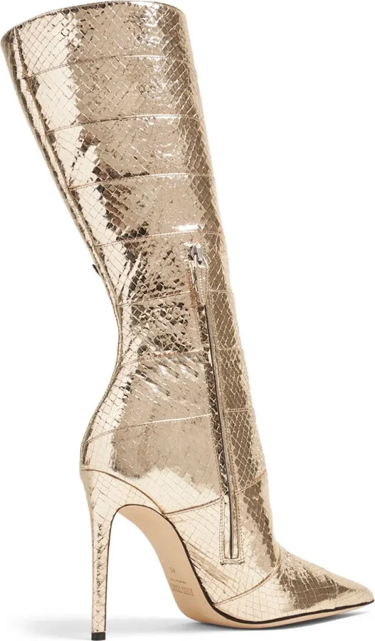 Cut-Out Snakeskin-Effect Boots - Image 3