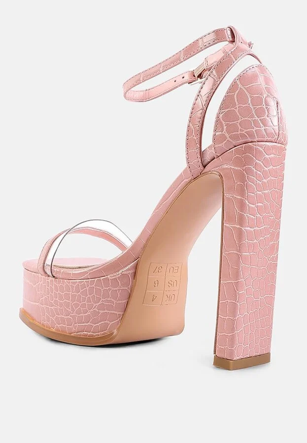 Cutlass High Heeled Chunky Sandals - Image 2