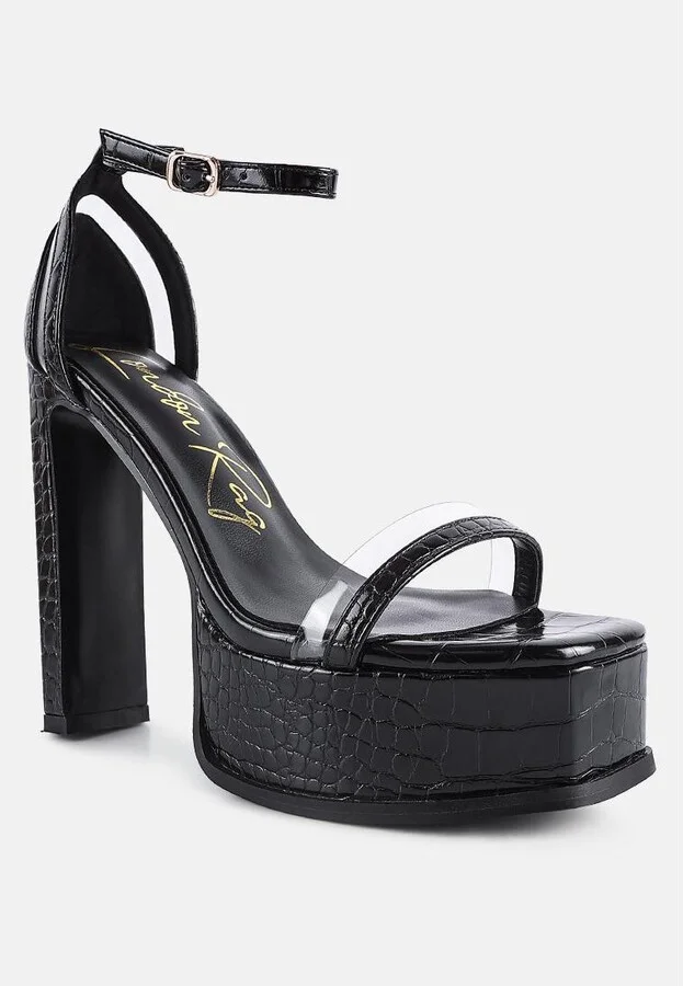 Cutlass High Heeled Chunky Sandals - Image 4