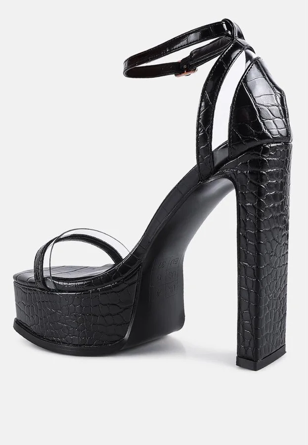 Cutlass High Heeled Chunky Sandals - Image 5