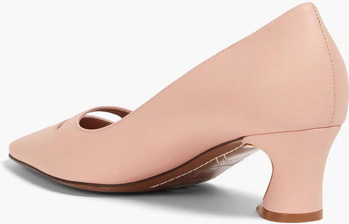 Cutout leather pumps - Image 3