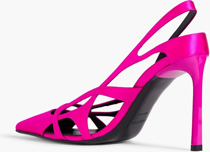Cutout satin pumps - Image 3