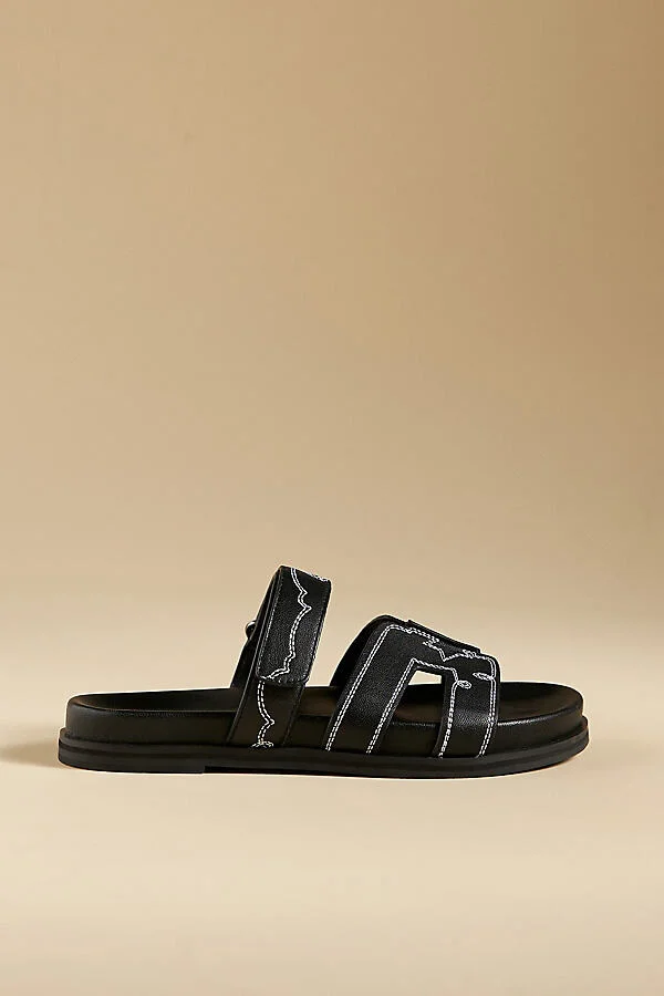 Cutout Slide Sandals