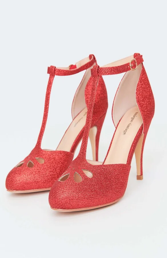 Cutout T-Strap Astaire Pumps