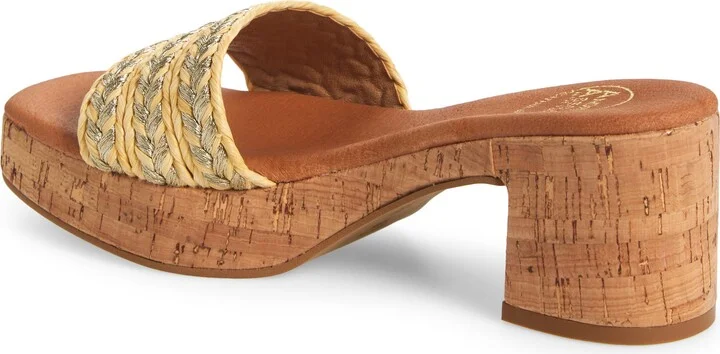 Cypress Raffia Platform Slide Sandal - Image 2