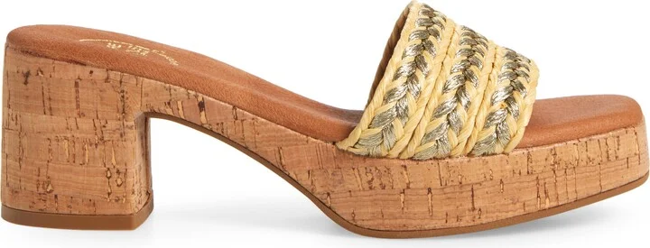 Cypress Raffia Platform Slide Sandal - Image 3