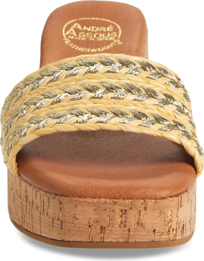 Cypress Raffia Platform Slide Sandal - Image 4