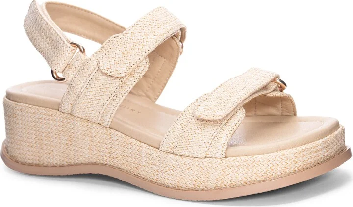 Cyra Raffia Platform Sandal