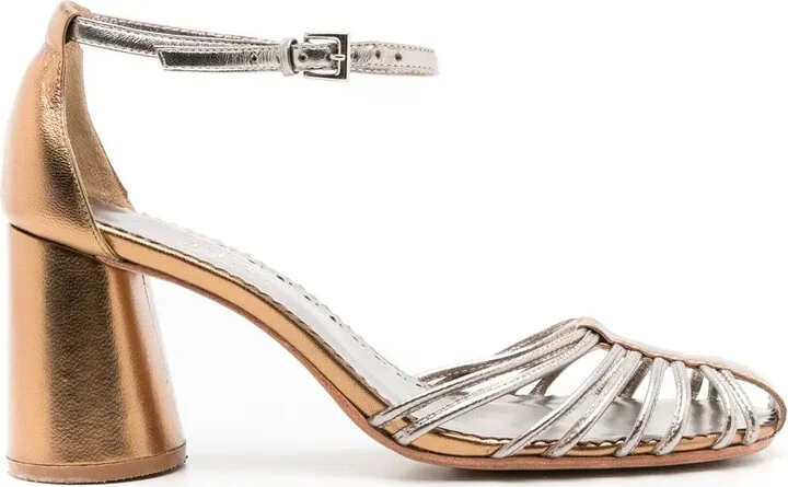 Cyril 75mm metallic sandals