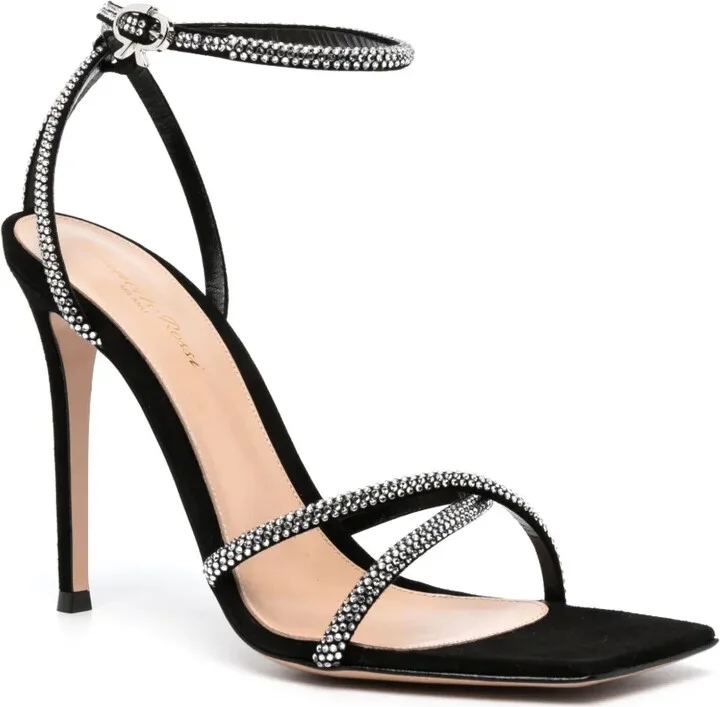 Cystal-Embellished 120mm Suede Sandals - Image 2