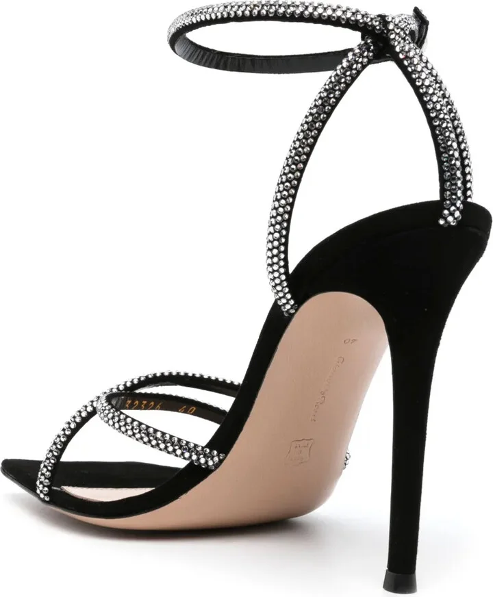 Cystal-Embellished 120mm Suede Sandals - Image 3