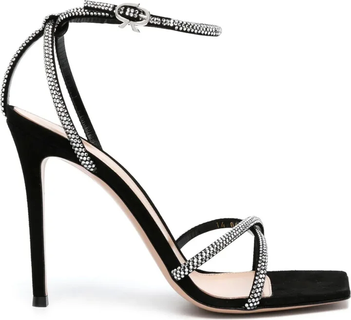 Cystal-Embellished 120mm Suede Sandals