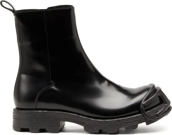 D-Hammer Zip D denim ankle boots
