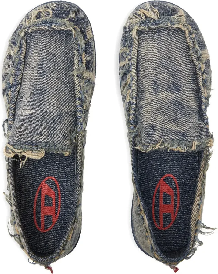 D-Shock Moc frayed denim loafers - Image 3