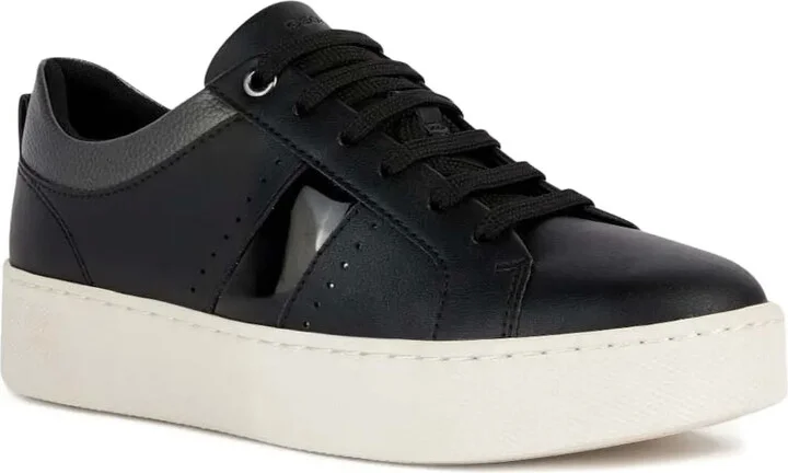 D Skyely A leather-panelled sneakers