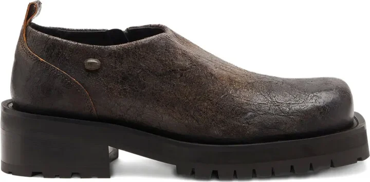 D-Texan zip-detail derby shoes