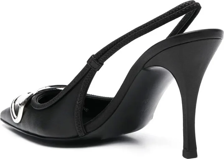 D-Venus 80mm leather slingback pumps - Image 3
