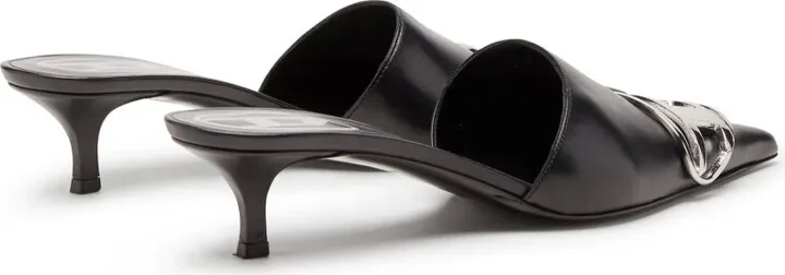 D-Venus kitten-heel leather mules - Image 3