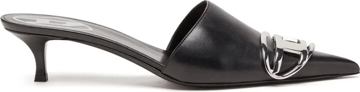 D-Venus kitten-heel leather mules