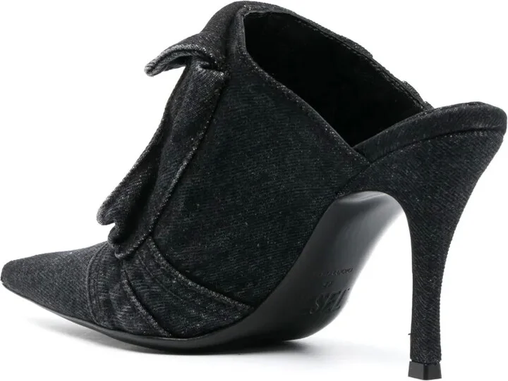D-Venus Pocket 100mm denim mules - Image 3