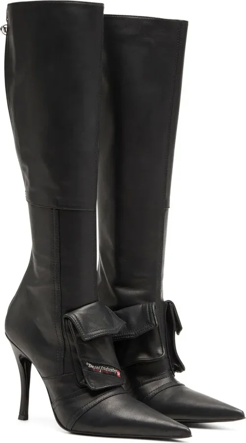 D-Venus Pocket leather knee-high boots - Image 2