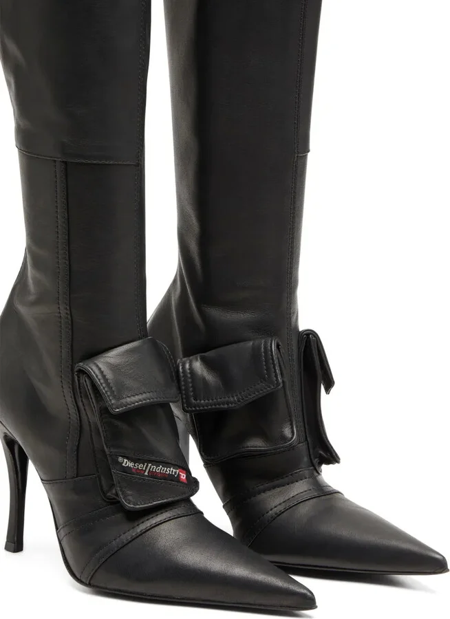 D-Venus Pocket leather knee-high boots - Image 4