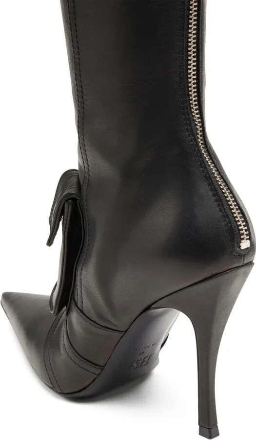 D-Venus Pocket leather knee-high boots - Image 5