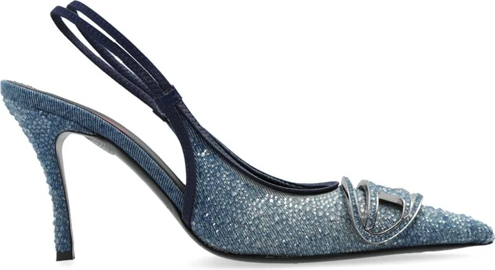 D-venus Pointed-toe Slingback Pumps