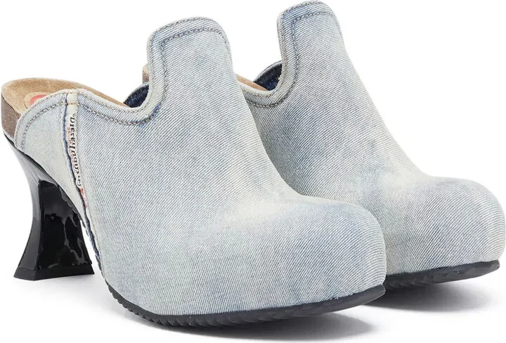 D-Woodstock W 80mm denim mules - Image 2