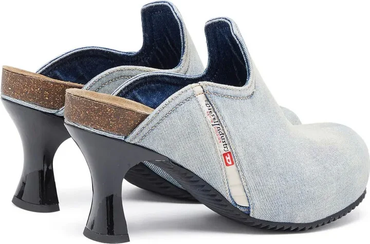 D-Woodstock W 80mm denim mules - Image 3