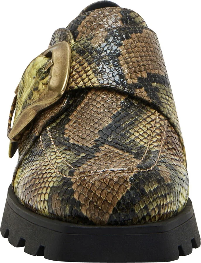 Daarling Snakeskin Embossed Buckle Loafer - Image 4