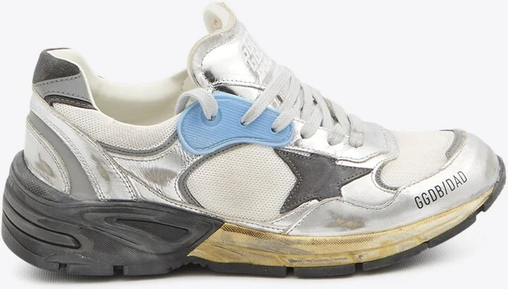 Dad-Star Laminated Leather Sneakers