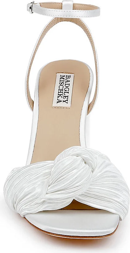 Dafne Satin Open-Toe Block Heels - Image 2