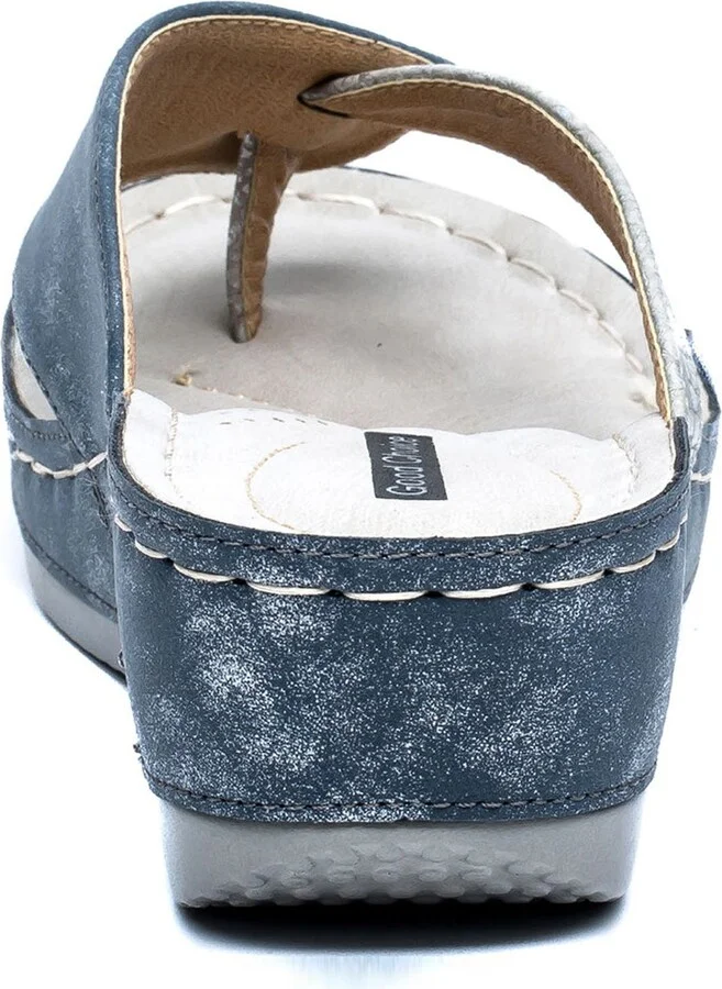 Dafni Snakeskin Embossed Wedge Sandal - Image 2