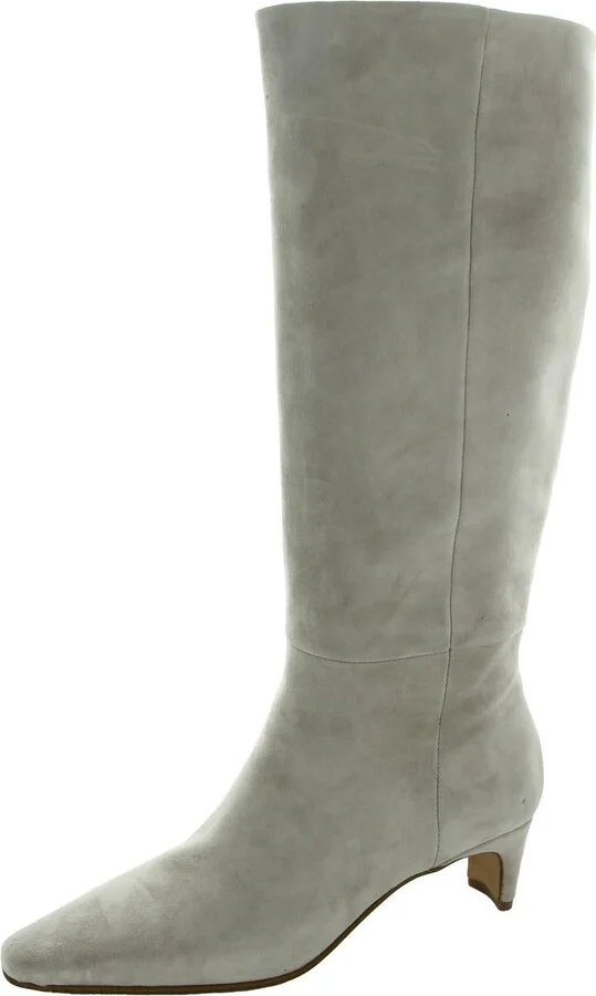 DAGNE Womens Solid Leather Knee-High Boots