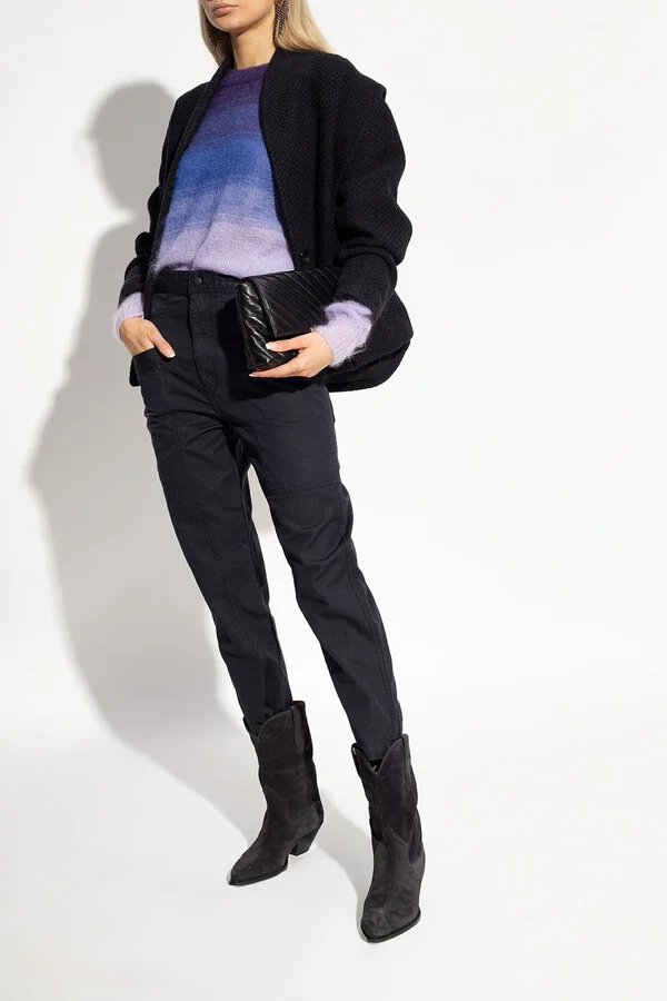 ‘Dahope’ Suede Cowboy Boots, , - Black - Image 2