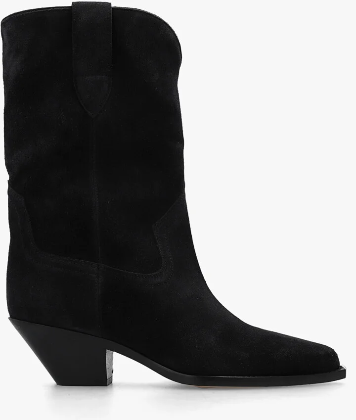 ‘Dahope’ Suede Cowboy Boots, , - Black