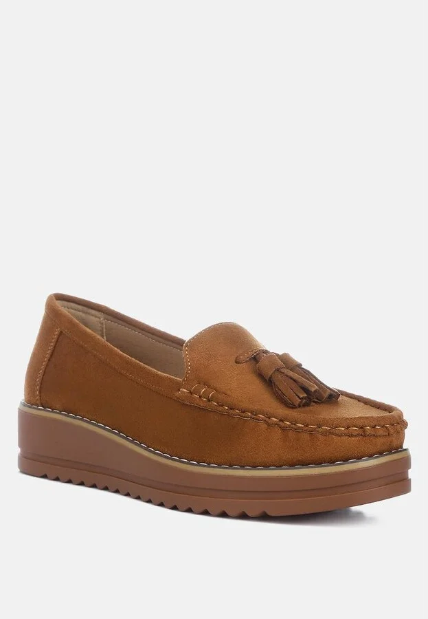 Daiki Platform Lug Sole Tassel Loafers - Image 4