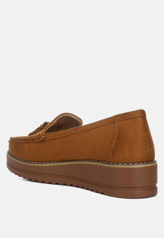 Daiki Platform Lug Sole Tassel Loafers - Image 5