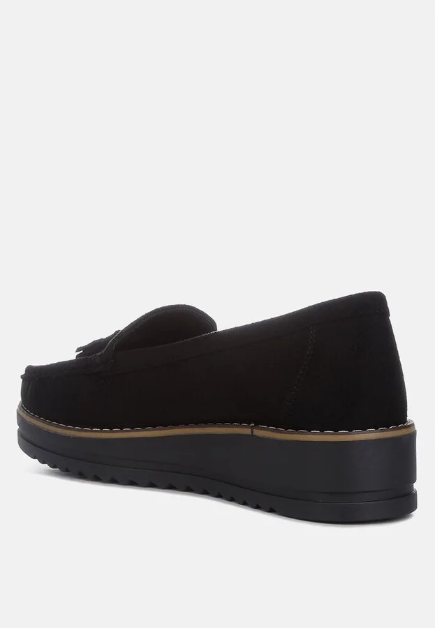 Daiki Platform Lug Sole Tassel Loafers - Image 6