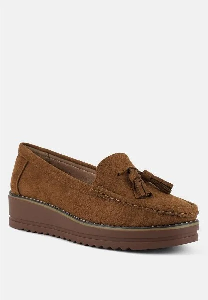 Daiki Platform Lug Sole Tassel Loafers Women - Image 2