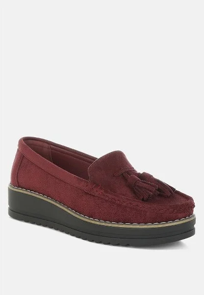 Daiki Platform Lug Sole Tassel Loafers Women - Image 4