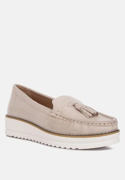 Daiki Platform Lug Sole Tassel Loafers Women - Image 5