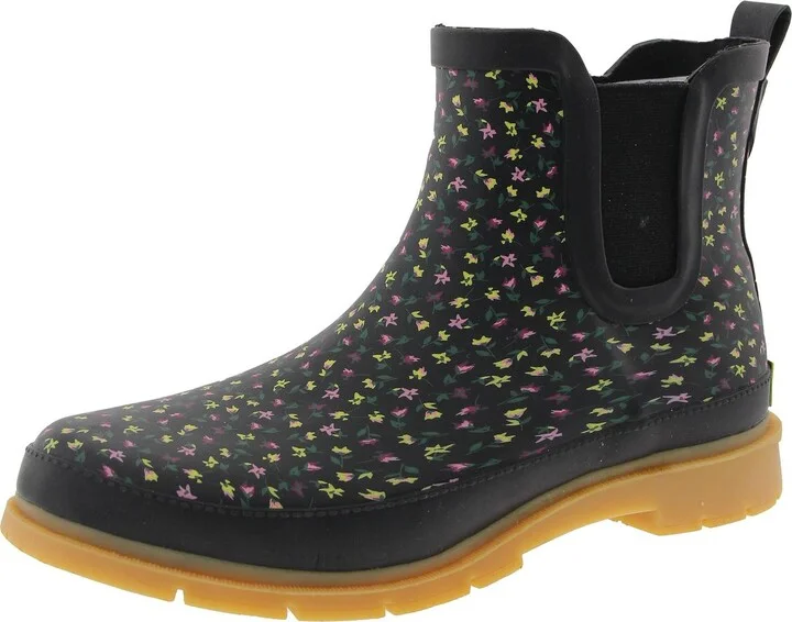Dainity Chelsea Womens Floral Print Ankle Chelsea Boots