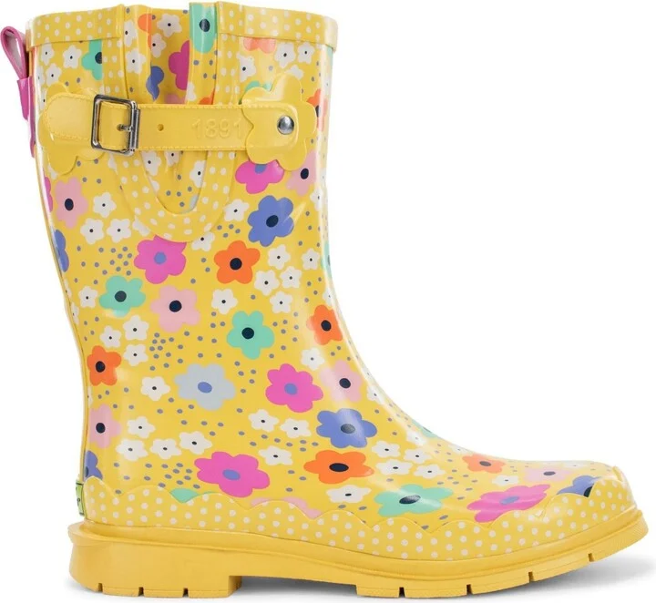 Daisy Delight Mid Rain Boot